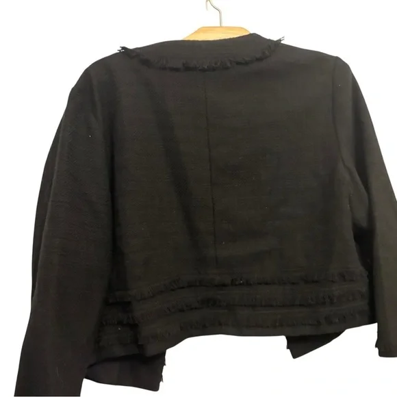 Karl Lagerfeld Black Textured Women's Blazer - Picture 2 of 3